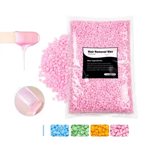 Doll Wax 1kg 2,2 LB glitter pink Rosin bebas elastisitas kuat tidak ada alergi lilin depilator mutiara kecantikan salon keras lilin kacang