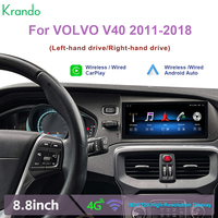 Krando 8,8-Zoll Android Autoradio-Bildschirm für VOLVO V40 2011-2018 Android Carplay Autoradio Multimedia-Player 4G SIM Auto-WLAN