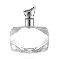 Bouteille de whisky vide en verre cristal haut de gamme, corps rond épais et taillé à facettes, 700ml 750ml – Vente chaude directe usine