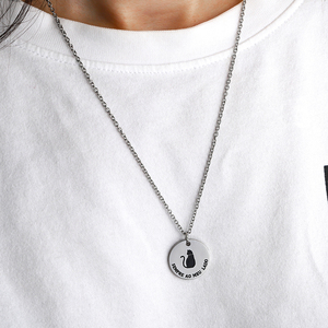 Collar con colgante de perro <span class=keywords><strong>para</strong></span> mujer, joyería pequeña personalizada de acero inoxidable, a la moda - Product Image 2