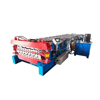 Machine de formage à froid à double couche haute vitesse, modèle 840 900, pour tuiles de toiture, avec découpe hydraulique et fonctionnement stable