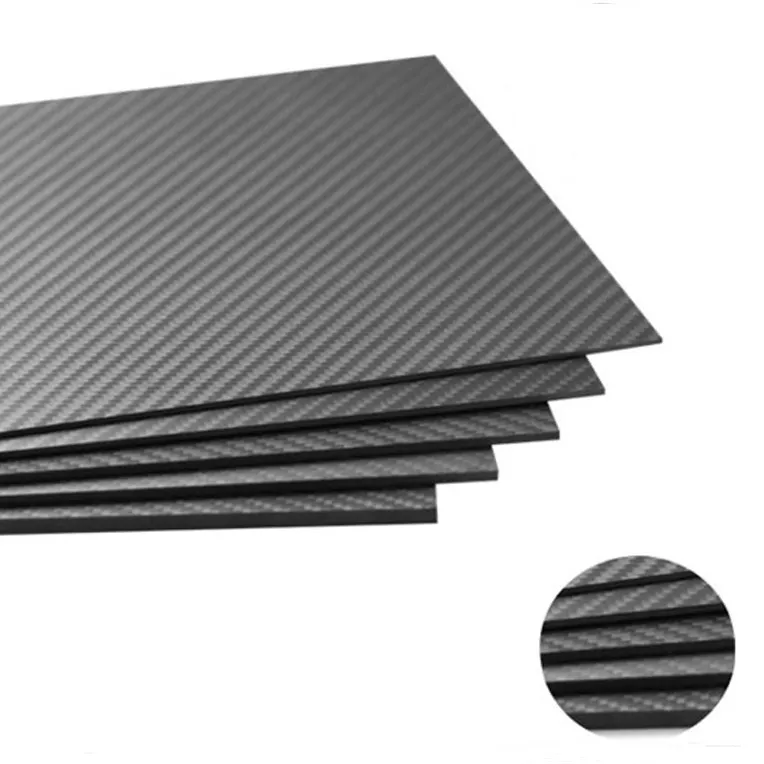 OEM High Strength 100% 3k Carbon Fiber Plain Weave Glossy Or Matte Custom Carbon Sheet