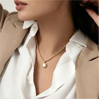 Colliers pendentifs raffinés en argent sterling 925 plaqué or 18 carats avec nacre blanche, bijoux vintage en gros pour femmes