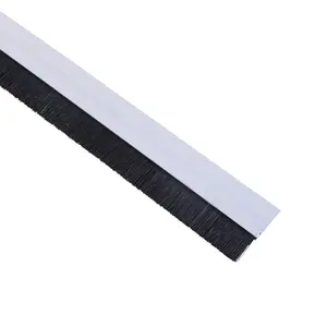 Hot selling PVC Door Bottom Strip Horse Hair Door Brush Anti Dust Aluminum Door Seal Brush Gate Brush Sweep