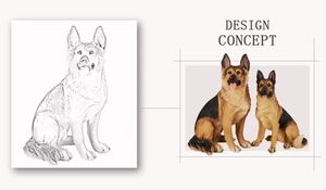 Animal de simulación creativa, adornos de pastor alemán de resina grande, escultura de perro Lobo, artesanías de resina para decoración del hogar - Product Image 6