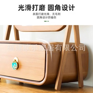 High-end solid wood jewelry box, <b>storage</b> box, desktop makeup mirror, <b>dressing</b> <b>table</b>, bridal jewelry box, in stock, cross-border - Product Image 4