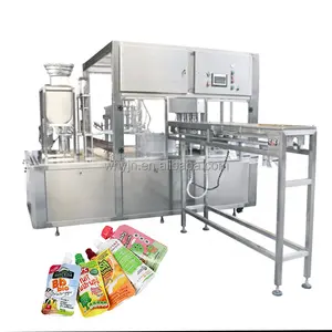 Fully Automatic Spout Pouch Capping Machine Spout Pouch Cap Sealing Machine Sauce Puree Spouted Pouch Filling Machine