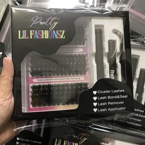 Kit d'extension de <span class=keywords><strong>cils</strong></span> à faire soi-même Bond and Seal Private Label C D Curl Segment Lashes Custom <span class=keywords><strong>Volume</strong></span> Cluster Lashes Kit Wholesale Faux <span class=keywords><strong>Cils</strong></span> - Product Image 2