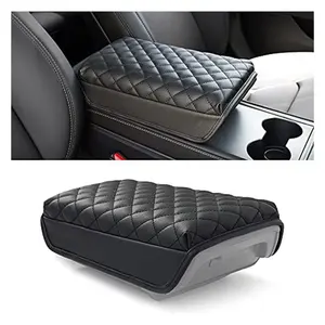 PU Leather Armrest Case Protector Console Lid Protective Cover Armrest Box Cover for Tesla Model 3 Y