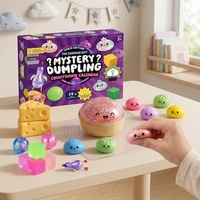 Jouet Squishy Mystery Dumpling Édition Spatiale, à Rebond Lent, Jouet à Presser ASMR, Non Toxique, Coffret Cadeau Anti-Stress