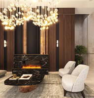 Chimenea de Vapor de Agua Contemporánea para Sala de Estar Interior, Chimenea Eléctrica sin Humo con Llama LED, Debajo del Mueble para TV