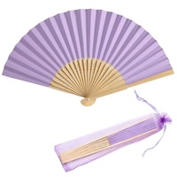 Éventail pliant en papier de bambou simple Mticolor Wuyung FAN02 pour mariages et fêtes, motif grande rose, logo personnalisé, vente en gros