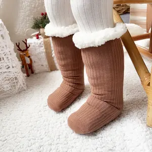 Meisjes Jongens Slipper Sokken Fuzzy Dikke Warme Zware Fleece Gevoerde Winter Sokken Kerst Kousen Voor Kind Kinderen