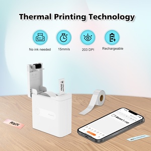 Portable <b>Mini</b> Label <b>Printer</b> D12 Wireless Inkless Thermal <b>Printer</b> Connect Phone Printing Sticker Labeller Label Maker - Product Image 2