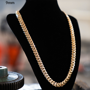 Collar al por mayor chapado en oro de 18k, cadena cubana personalizada, cadena de eslabones cubanos auténticos de Miami, cadena con incrustaciones de circonitas, estilo Hip Hop, collar de plata 925 - Product Image 2
