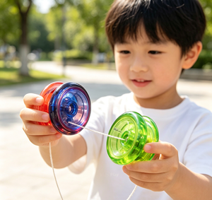Yoyo personnalisé avec logo, en matériau PC écologique, jouet durable pour enfants, idéal pour les jeux intérieurs et le divertissement quotidien. - Product Image 3