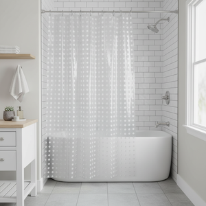 Shower <b>Curtain</b> (Polyester and Polypropylene with 12 rings) - MSV - Product Image 3