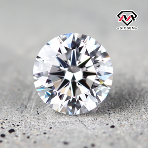 พลอยมอยส์ซาไนต์ทรงหลวมมีใบรับรอง VVS1ตัดแบบยุโรปขนาดใหญ่กะรัต Def GH - Product Image 3