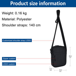 Sac messager de luxe en nylon véritable pour <span class=keywords><strong>homme</strong></span>, design personnalisé, sac bandoulière, sac banane pour <span class=keywords><strong>homme</strong></span> - Product Image 2