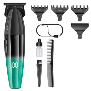 Tondeuse à cheveux professionnelle sans fil pour hommes, boîtier métallique, lame DLC - Product Image 1