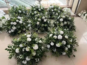 SN-A011 50cm 60cm Pink White Red Large Rose Arrangement Artificial Wedding Flower Ball Centerpieces For Wedding Decoration
