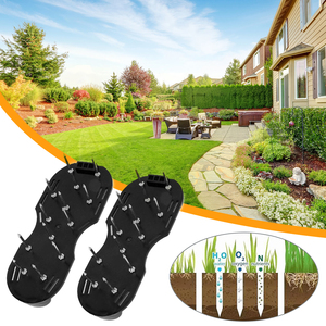 Aérateur de pelouse à pointes longues pour gazon et sols lâches, chaussures à pointes pour jardinage, outil de culture de gazon et de jardin, pour époxy auto-nivelant - Product Image 4