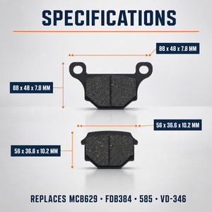 Set Pastiglie Freno FA093 OEM MCB629 FDB384 per Suzuki GS125 GX125 Derbi Rieju <span class=keywords><strong>Mash</strong></span> 125cc Anteriore Posteriore - Product Image 5