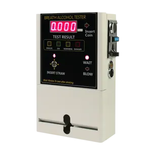 Máquina de venda produtos quente testador de álcool operado moeda detector de álcool da china