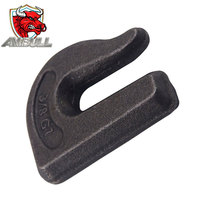 Gancho de Remolque Ambull Forjado y Galvanizado para Tractor, Gancho de Acero Resistente con Perno G70, Gancho de Cadena para Soldar de 3/8