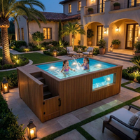 Piscines en fibre de verre sur mesure avec spécifications et styles optionnels, idéales pour les lieux résidentiels et privés