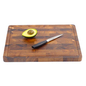 เขียงไม้ธรรมชาติลายไม้กระถินเทศ ปี 2026 พร้อมร่องน้ำและหูจับด้านใน หนา 2.5 ซม. รูปทรงสี่เหลี่ยมผืนผ้า - Product Image 2