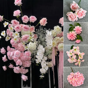 Flor simulada Hojas Arreglo de flores de boda Flores artificiales Hotel Road Guía Arreglo Plantas verdes pico Hierba - Product Image 2