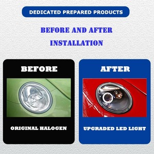 ไฟหน้า HETOP สำหรับรถโฟล์คสวาเกน บีเทิล ปี 1998-2005 อัพเกรดเลนส์ LED ไฟหน้ารถยนต์ อุปกรณ์ตกแต่งรถยนต์ ขายดี ติดตั้งง่ายแบบ Plug and Play พร้อมไฟ DRL - Product Image 2