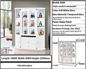 Gabinete de vino de vidrio de estilo europeo montado en la pared comedor <span class=keywords><strong>aparador</strong></span> almacenamiento decorativo hogar piso pantalla para sala de estar - Product Image 5