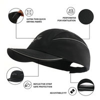 Casquette de baseball légère à séchage rapide avec bande réfléchissante intégrale, perforée, pour course à pied et sports de plein air