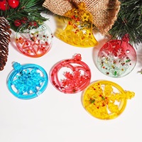Moule en silicone Candyer pour pendentifs de Noël, motif flocon de neige rond et cloche, pour résine époxy, décoration d'arbre de Noël