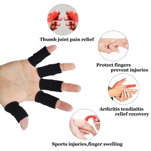 Finger Sleeves Protectors <strong>Splints</strong> Thumb Finger Brace Support 100% Nylon Breathable Elastic Lightweight Unisex for Finger - Product Image 3