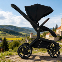 Poussette 3-en-1 Land Leopard KingKong, pliable bidirectionnelle, cadre en alliage d'aluminium, pour bébés de 0 à 3 ans, idéale pour les voyages en voiture, vente en gros