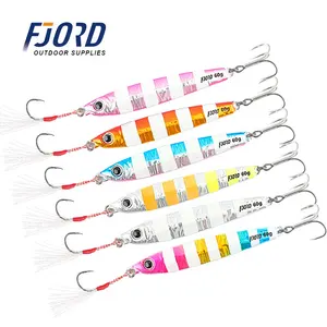  FJORD-señuelo de pesca vertical, 20g, 30g, 40g, 60g, con anzuelo