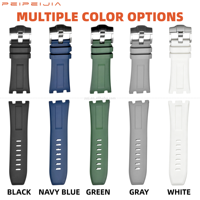 Bracelet de montre en caoutchouc FKM de 28 mm, remplacement pour Audemars Piguet Royal Oak Offshore, bracelet de montre en caoutchouc fluoré souple et étanche