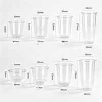 Gobelets jetables en PP transparent en forme de U, personnalisables avec logo, 500 ml, 360 ml, 700 ml, pour boissons chaudes et froides, ZFCUP