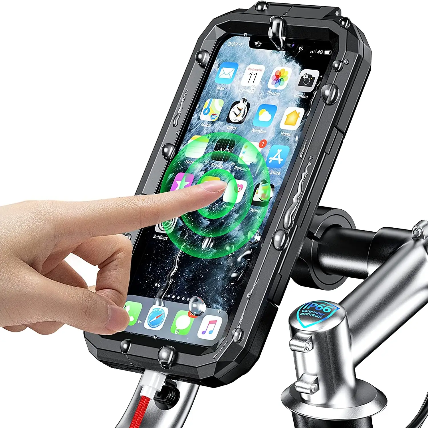 Waterproof Bicycle mobile phone holder 360 Adjustable bike Handlebar Phone Holder Mount Motorcycle Phone Holder Waterproof