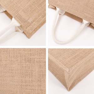 Hot Selling Custom Logo Printed Reusable Natural <b>Burlap</b> Jute Tote <b>Bag</b> Wholesale Shopping <b>Bags</b> - Product Image 2