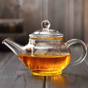 Teiera in Vetro Borosilicato Spesso da 250ML con Infusore e Coperchio, Mini Set per Tè e Caffè - Product Image 1