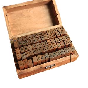 Timbro Creativo Fai-da-Te per Pittura Nuovo Sigillo Personalizzato in Legno con Lettere e Numeri Inglesi Design Unico e Originale per Collezione di Timbri - Product Image 1