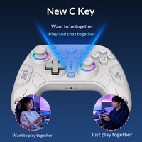 Controlador de Juego Portátil con Nueve Ejes, Auto-Fire Magnético, Iluminación RGB, Control por Voz con Tecla C, Joystick de Efecto Hall, Compatible