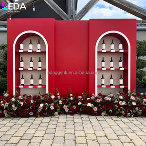 LEDA Nouvelle Arrivée Arche de Mariage en Acrylique Rouge Style Simple, Ensemble de Présentoirs en PVC pour Événements et Fêtes de Mariage - Product Image 2