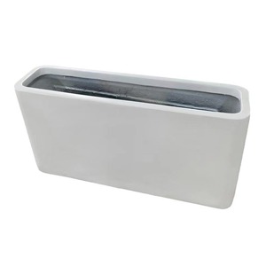 Modern Fiberglass Planter Outdoor Garden <b>Flower</b> <b>Pot</b> Minimalist Design <b>Large</b> Size - Product Image 1