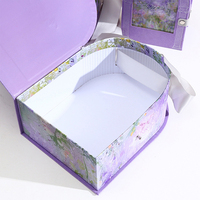 Boîte cadeau portable pour mariage, motif Jardin de Monet, emballage souvenir avec ruban et nœud, emballage haut de gamme pour la Saint-Valentin, fabricant en gros