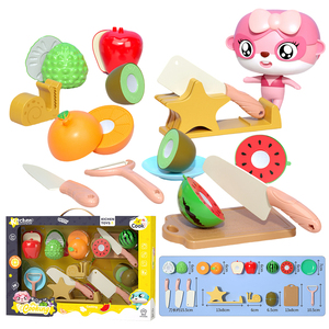 <span class=keywords><strong>Jouet</strong></span> <span class=keywords><strong>de</strong></span> cuisine en plastique pour enfants, ustensiles <span class=keywords><strong>de</strong></span> cuisine, couverts, fruits et légumes à découper - Product Image 1
